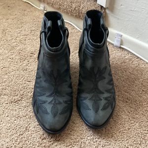 Dark Gray Slip on Ankle Boots Joie Size 40